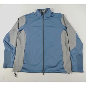 Greyson Track Jacket Mens XL Blue Gray Colorblock Full Zip Golf Softshell Casual